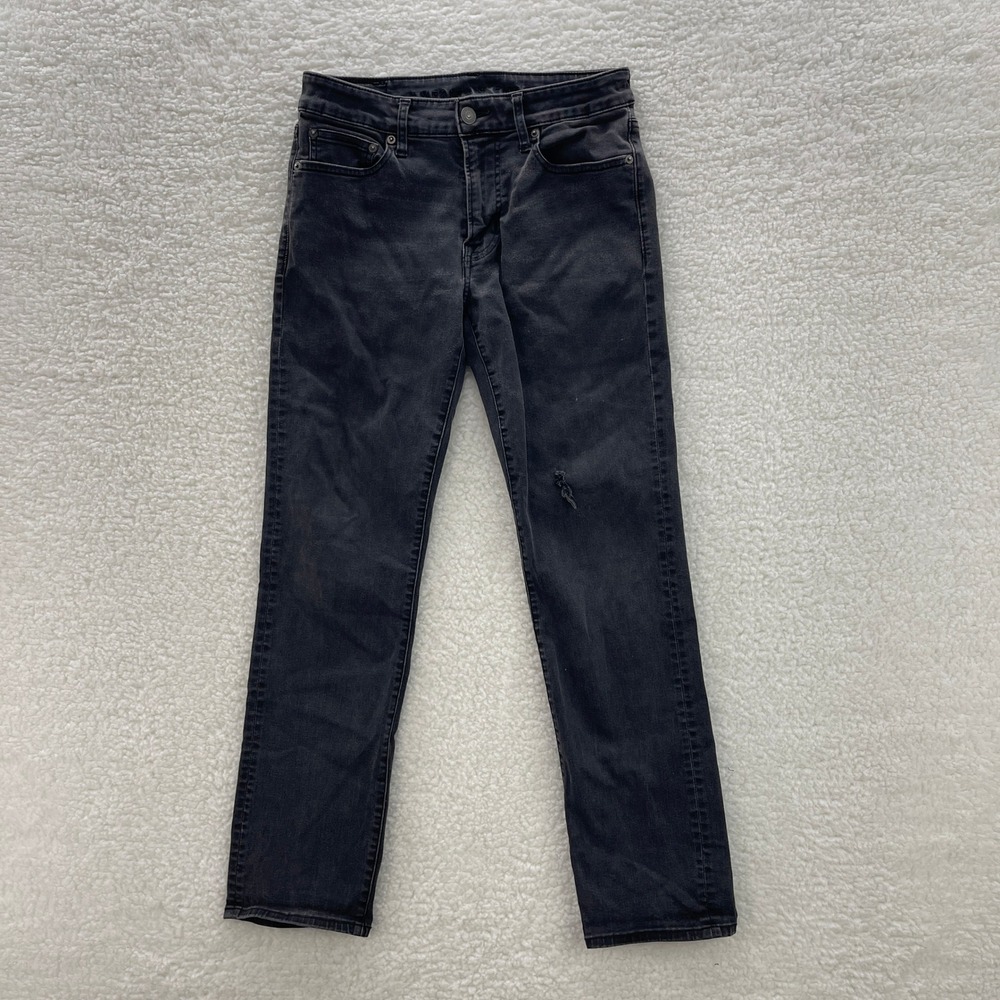 American Eagle Jeans Mens 30x32 Original Straight Dark Wash Distressed Denim